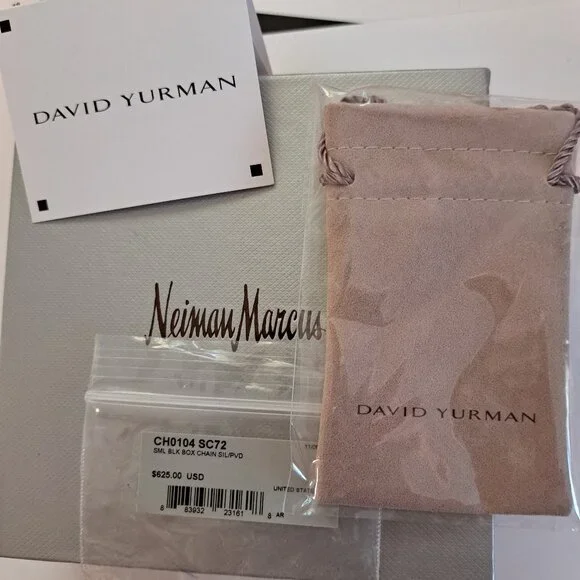 David Yurman Silver Small Black Box Chain - Picture 4 of 4